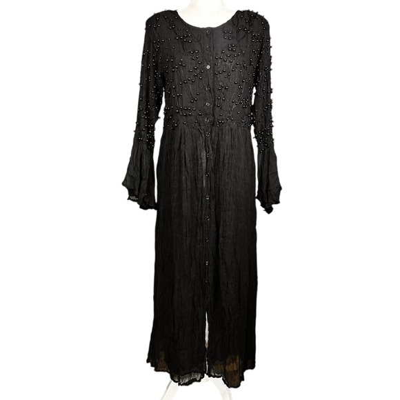 80's Jakelin Maxi Dress S FLAWS Witchy Whimsygoth Goth Fairy Grunge Thrashed - Picture 2 of 15